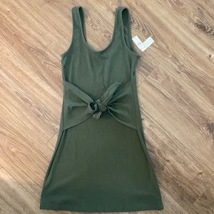Aerie Olive Green Knot Dress